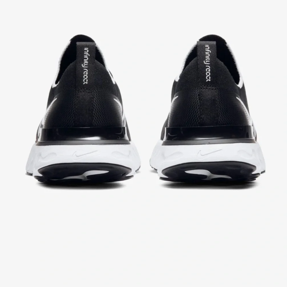 Nike React Infinity Run Sneakers in Black and White - Picture 2 of 6